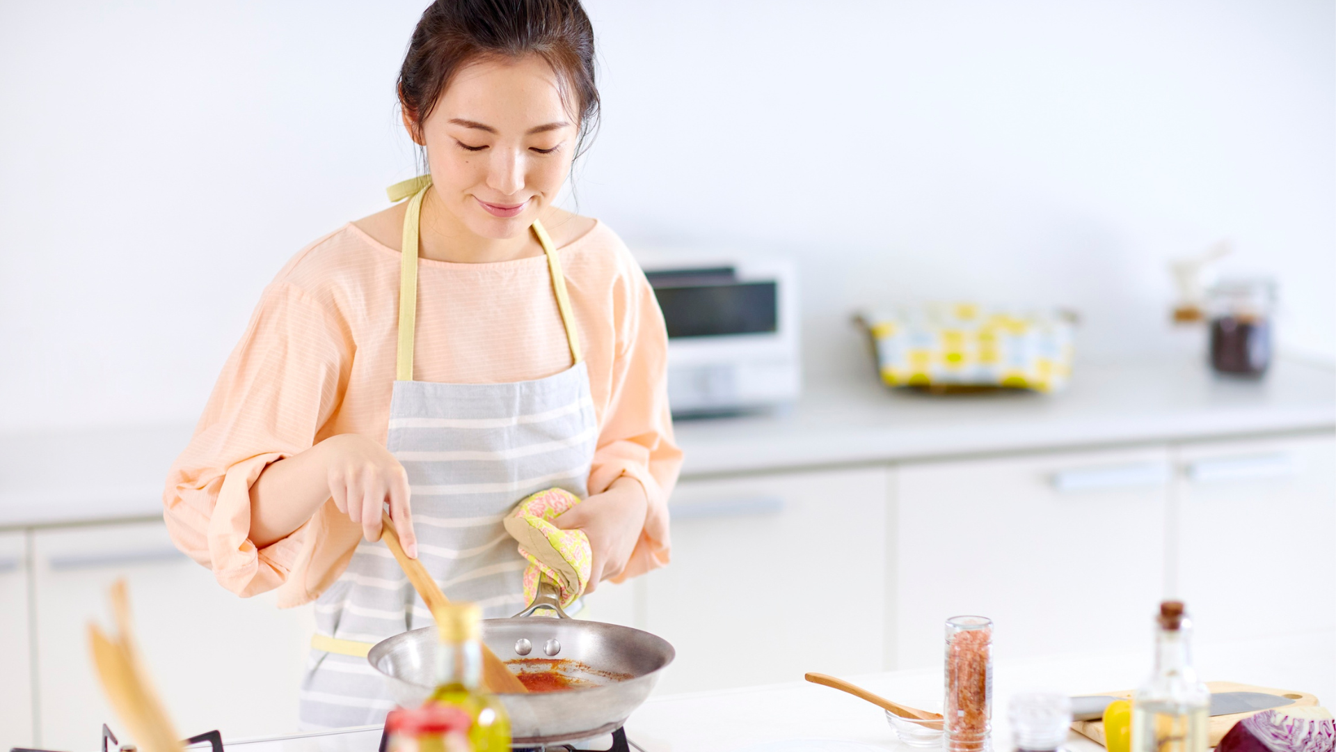 キッチンとリビングを一体化